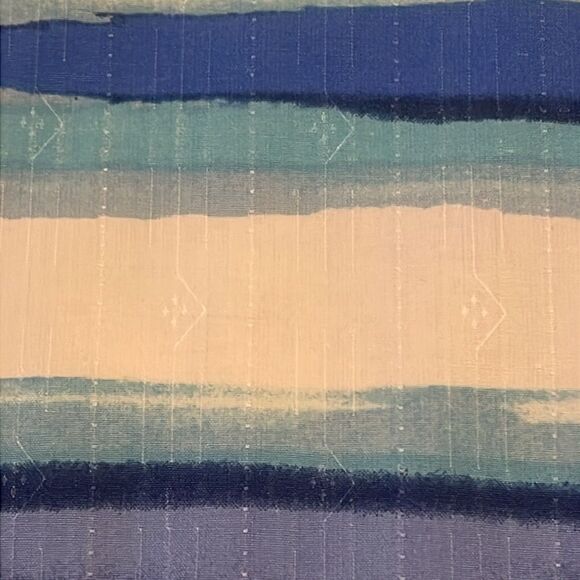 Tommy Bahama Blue and Cream Watercolor Striped Silk Shirt Men's Size XL - Picture 6 of 11